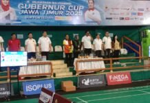 Resmi Dibuka, Kejuaraan Bulutangkis ”Gubernur Cup” Jawa Timur 2025