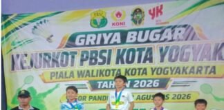 Kejurkot Jadi Ajang Seleksi, PBSI Kota Yogyakarta Siapkan Atlet Terbaik Hadapi Kejurda 2026